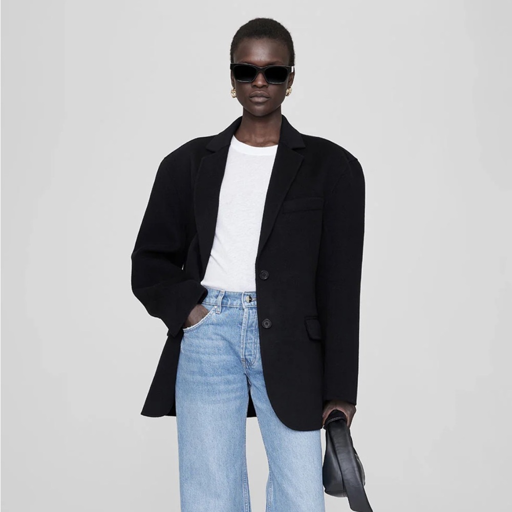 Anine Bing Quinn cashmere blend blazer.